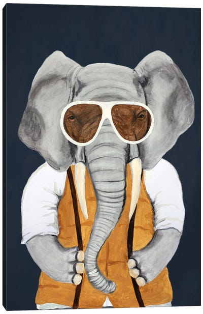 Vintage Elephant Man Canvas Art Print - Coco de Paris