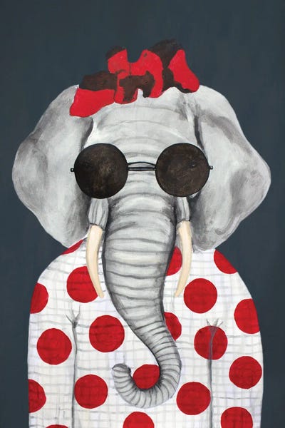 Elephants: Vintage Elephant Woman by Coco de Paris