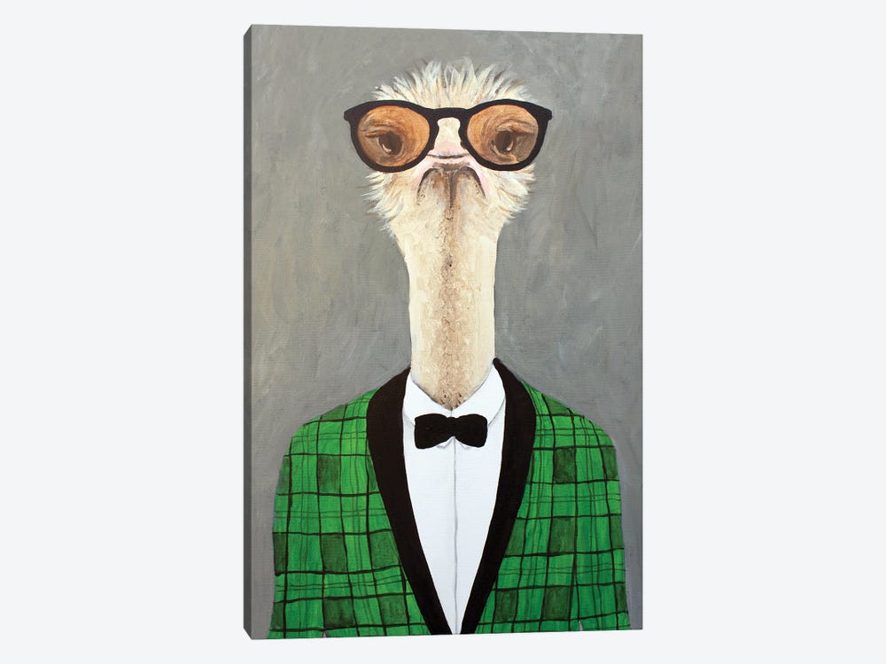 Vintage Ostrich by Coco de Paris 1-piece Canvas Wall Art