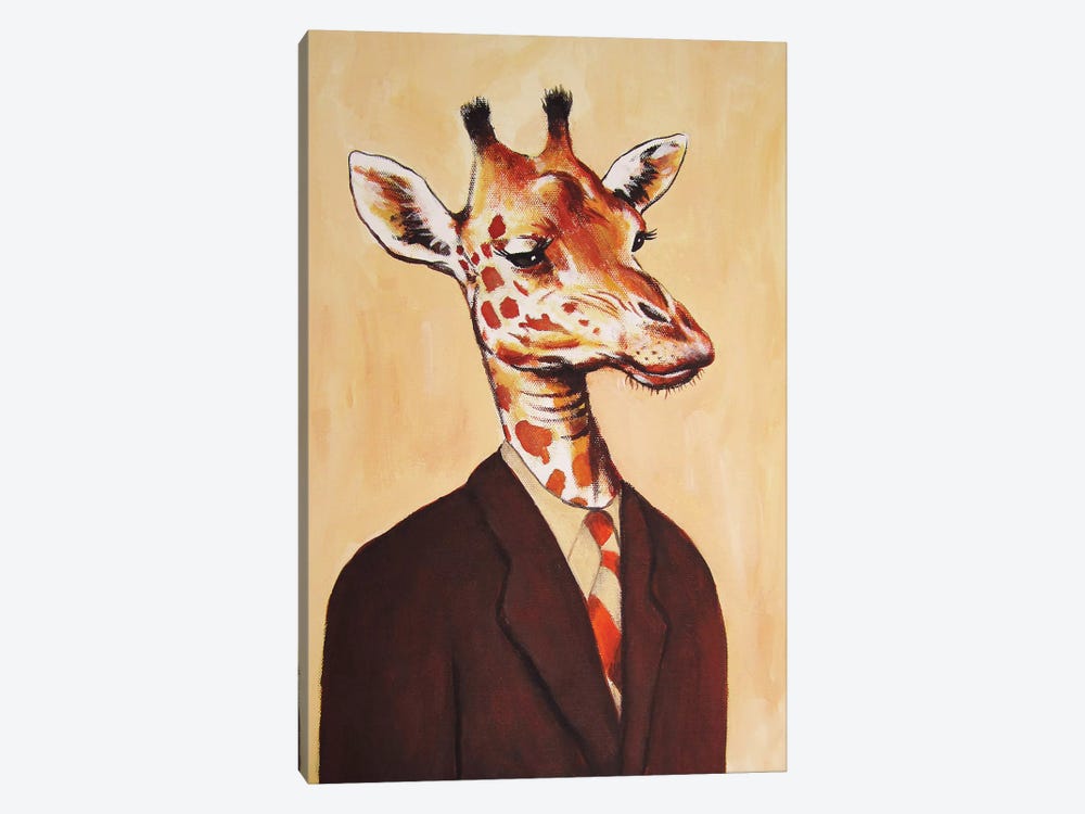 Giraffe Gentleman by Coco de Paris 1-piece Canvas Wall Art