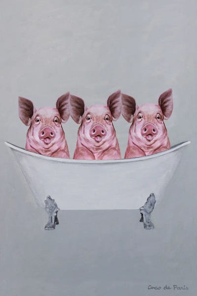 Pigs: Pigs In A Bathtub by Coco de Paris