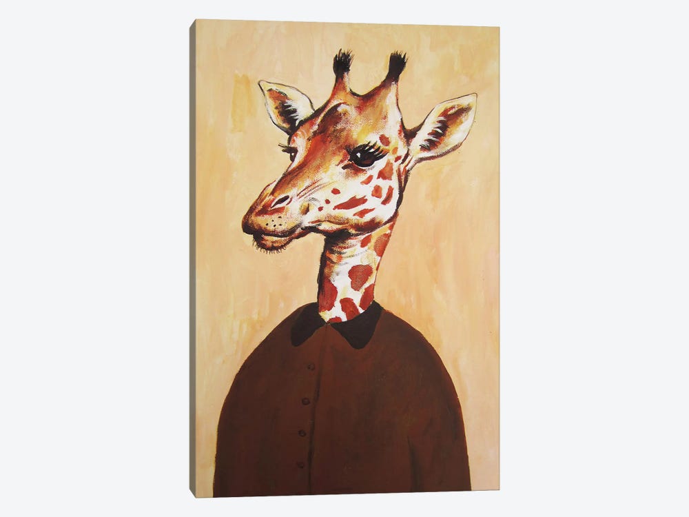 Giraffe Lady 1-piece Canvas Print
