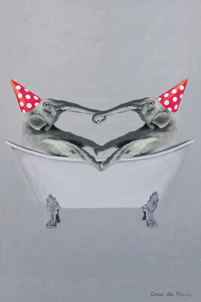 Party Elephants In Bathtub