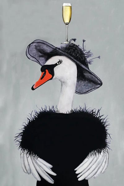 Coco de Paris: Swan With Champagne Glass by Coco de Paris