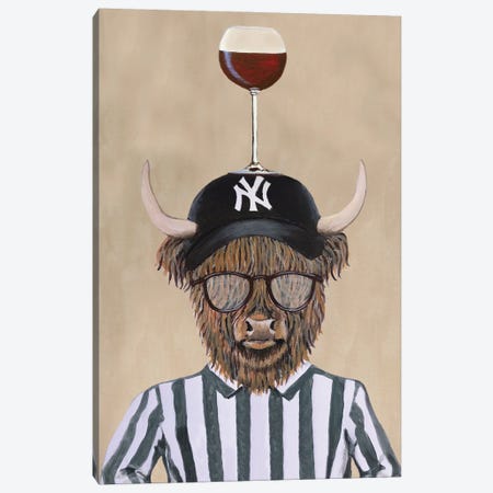 Yak With Wineglass Canvas Print #COC470} by Coco de Paris Canvas Print