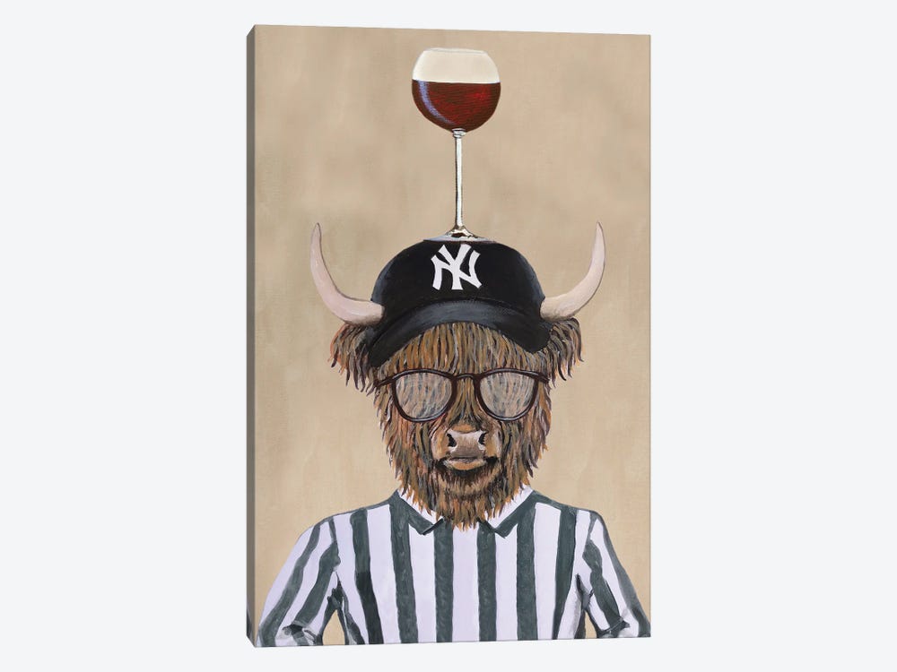 Yak With Wineglass by Coco de Paris 1-piece Canvas Print
