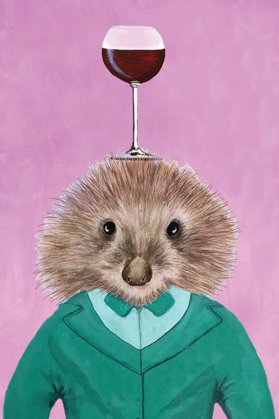 Coco de Paris: Porcupine With Wineglass by Coco de Paris