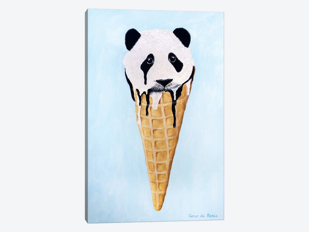 Ice Cream Panda by Coco de Paris 1-piece Canvas Artwork
