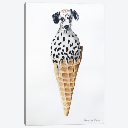 Ice Cream Dalmatian Canvas Print #COC490} by Coco de Paris Canvas Print