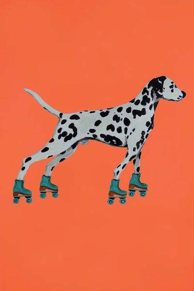 Coco de Paris: Dalmatian With Rollerskates by Coco de Paris