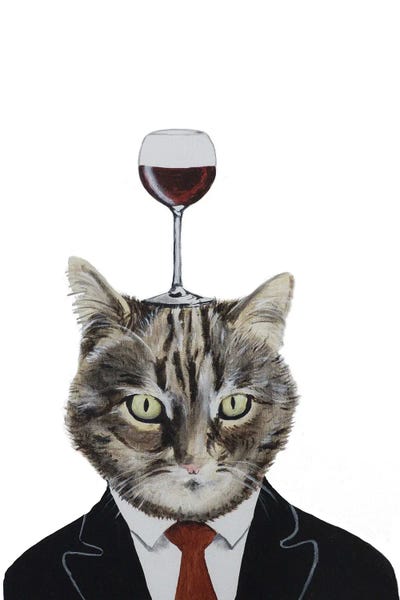 Coco de Paris: Wineglass Cat by Coco de Paris