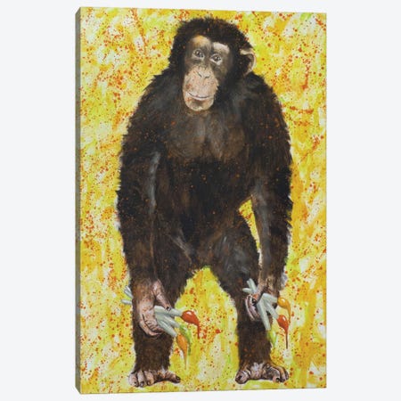 Monkey Artist Canvas Print #COC499} by Coco de Paris Canvas Print