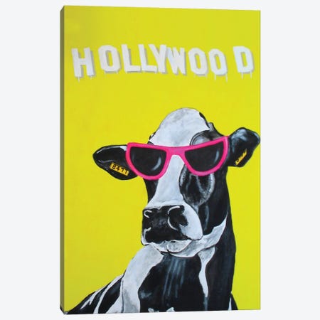 Hollywood Cow Canvas Print #COC49} by Coco de Paris Canvas Wall Art
