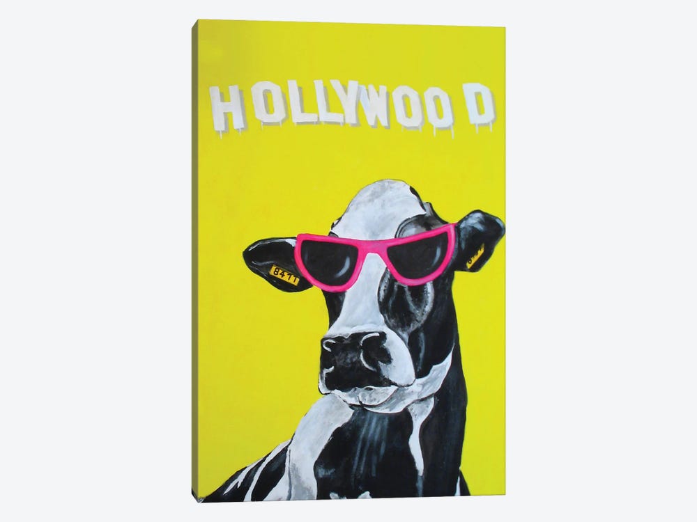 Hollywood Cow by Coco de Paris 1-piece Canvas Art Print