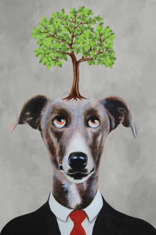 Greyhound With Tree by Coco de Paris wall art