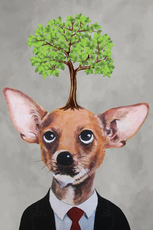 Chihuahua With Tree by Coco de Paris wall art