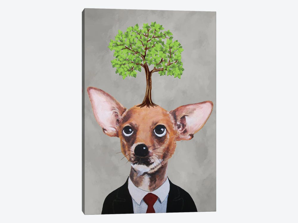 Chihuahua With Tree by Coco de Paris 1-piece Art Print