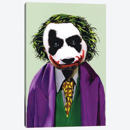 Joker Panda Canvas Print #COC50} by Coco de Paris Canvas Print