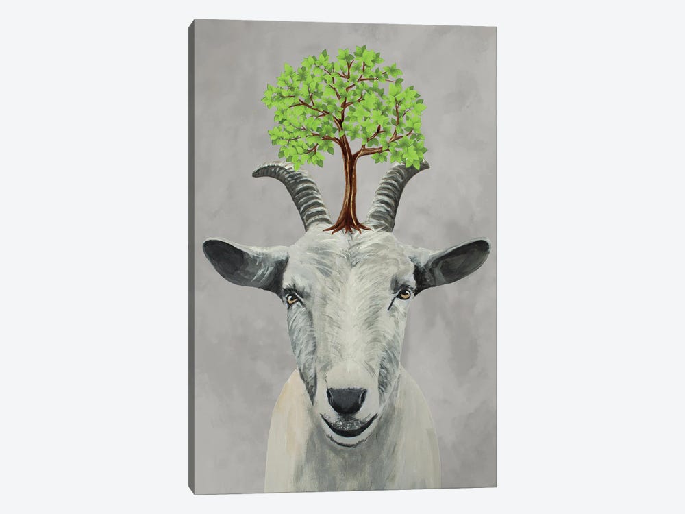 Goat With A Tree by Coco de Paris 1-piece Canvas Artwork