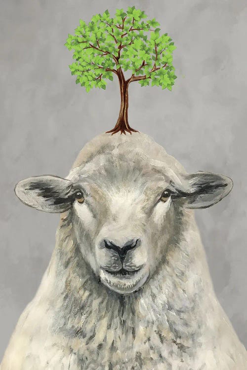 Sheep With A Tree