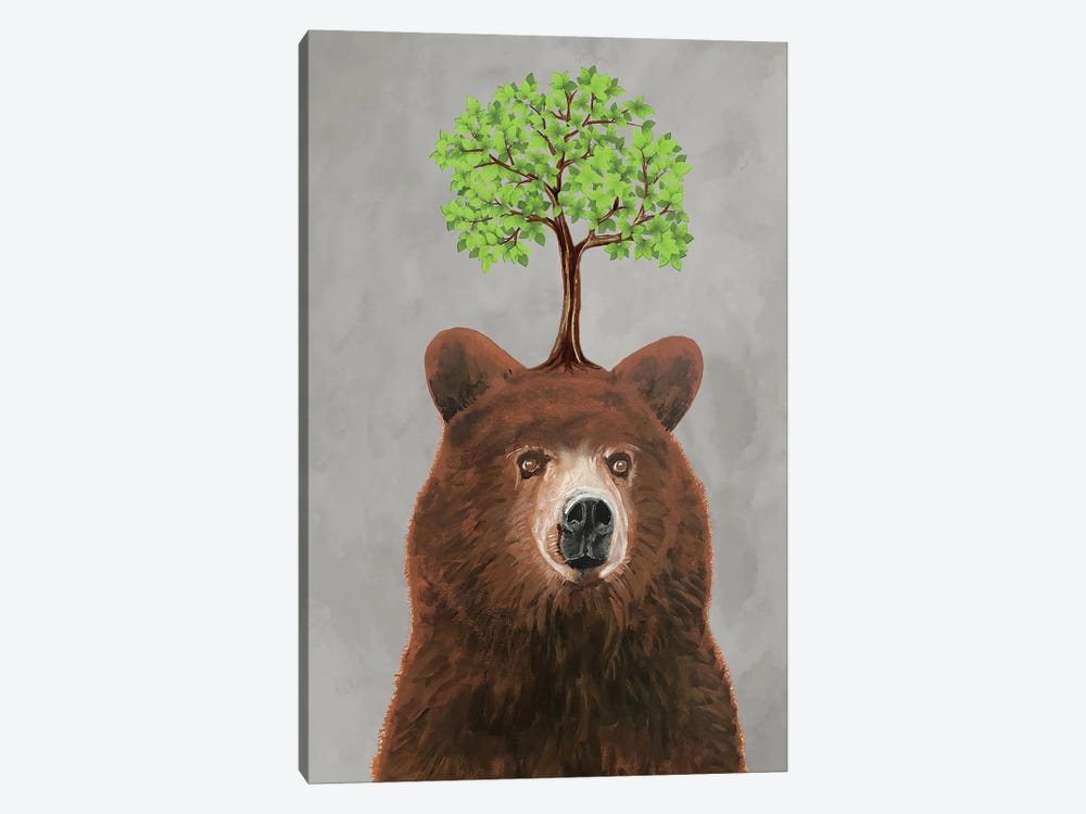 Bear With A Tree by Coco de Paris 1-piece Canvas Artwork