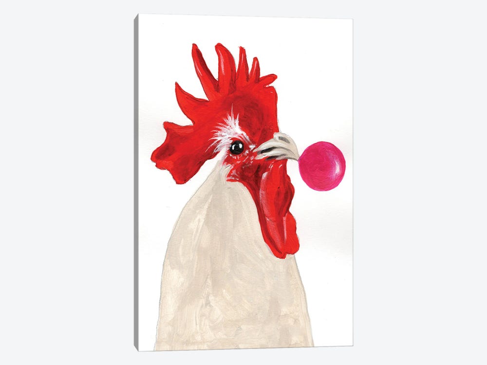 Rooster With Bubblegum by Coco de Paris 1-piece Canvas Print