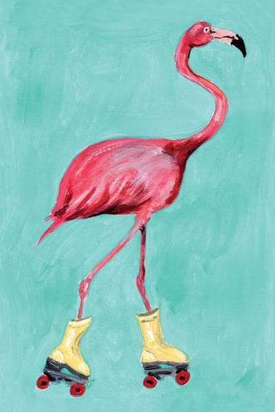 Rollerblading & Roller Skating: Rollerskate Flamingo by Coco de Paris