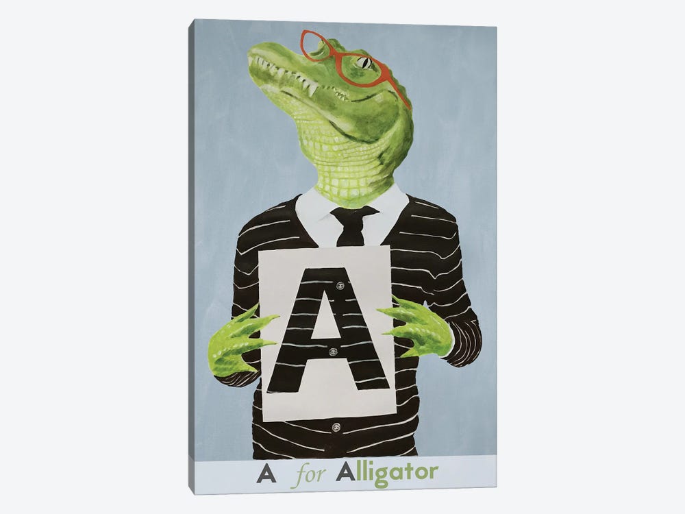 A For Alligator by Coco de Paris 1-piece Canvas Art