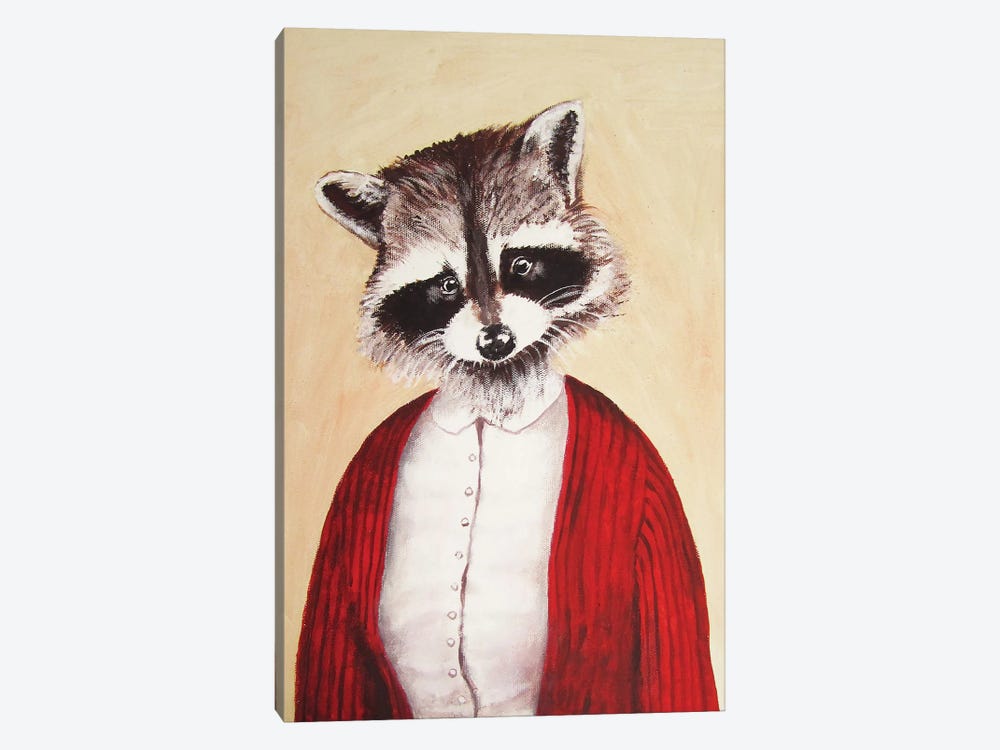 Lady Raccoon by Coco de Paris 1-piece Canvas Artwork