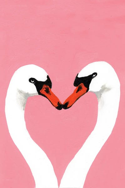 Swan Love by Coco de Paris canvas print