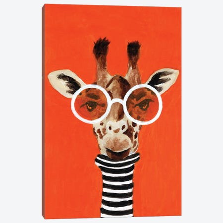 Stripy Giraffe Canvas Print #COC521} by Coco de Paris Canvas Art Print