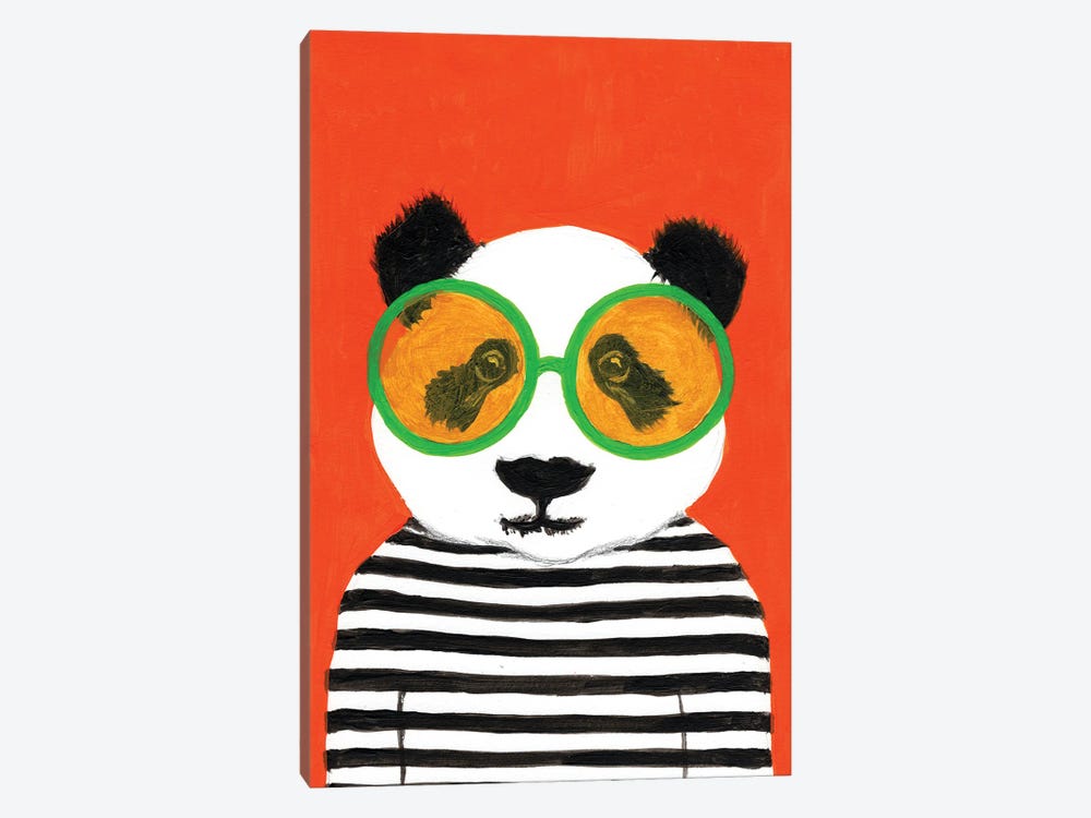 Stripy Panda by Coco de Paris 1-piece Canvas Print