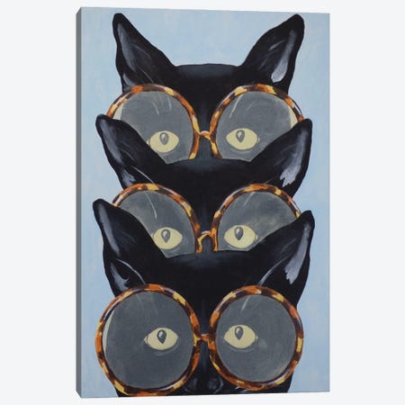 3 Cats Canvas Print #COC523} by Coco de Paris Canvas Print