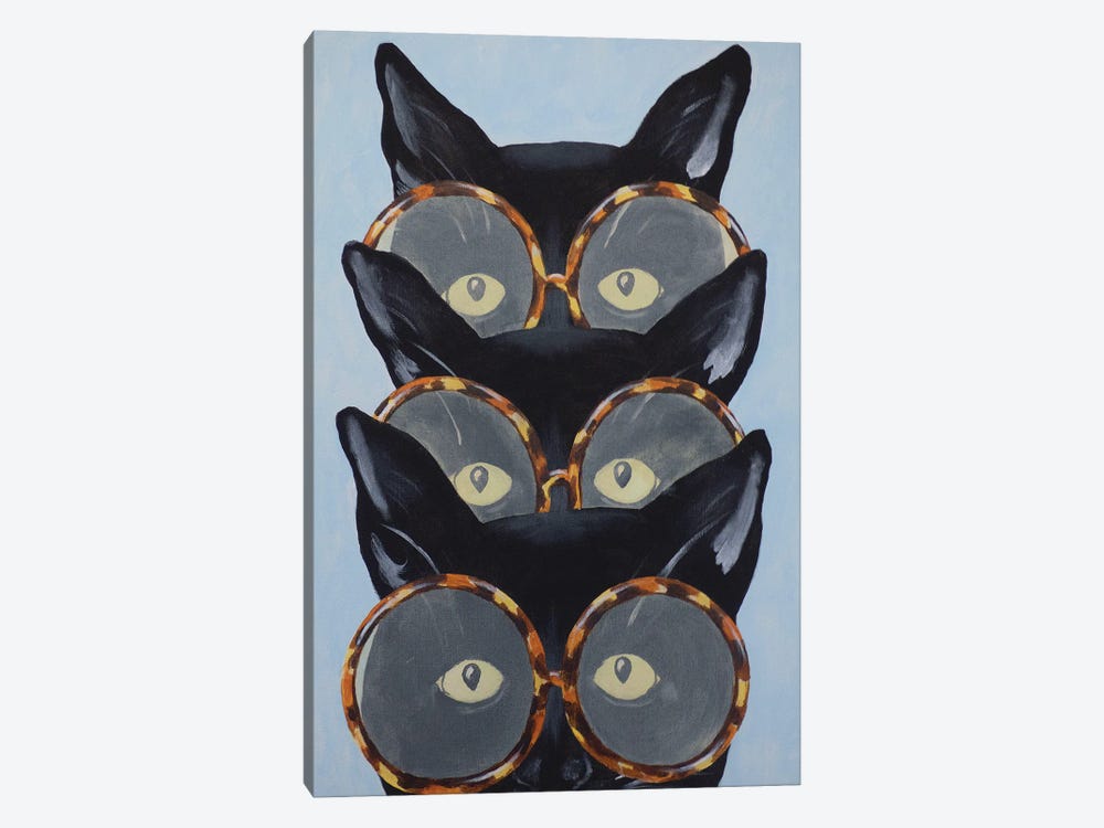 3 Cats by Coco de Paris 1-piece Canvas Wall Art