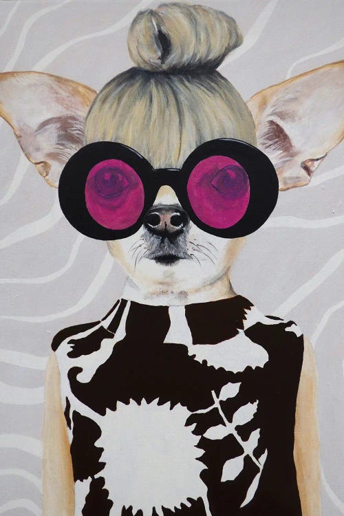 Retro Chihuahua by Coco de Paris wall art