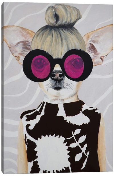 Retro Chihuahua Canvas Art Print - Coco de Paris