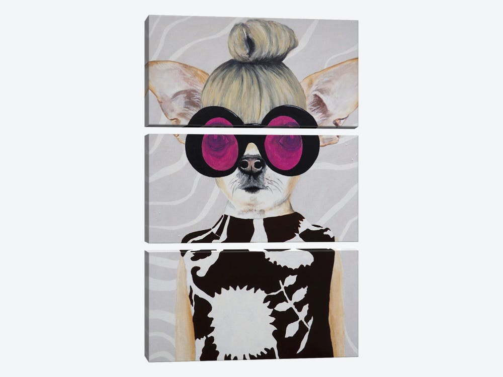 Retro Chihuahua by Coco de Paris 3-piece Art Print
