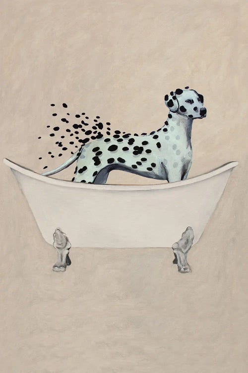 Dalmatian In Bathtub