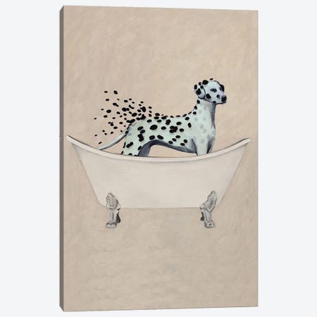 Dalmatian In Bathtub Canvas Print #COC535} by Coco de Paris Art Print