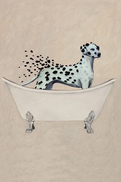 Dalmatians: Dalmatian In Bathtub by Coco de Paris