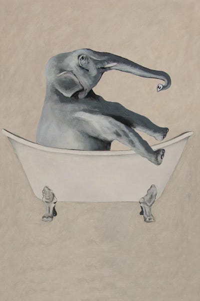 Elephant In Bathtub