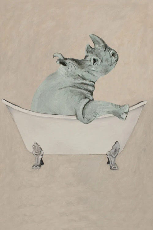 Rhinoceros In Bathtub