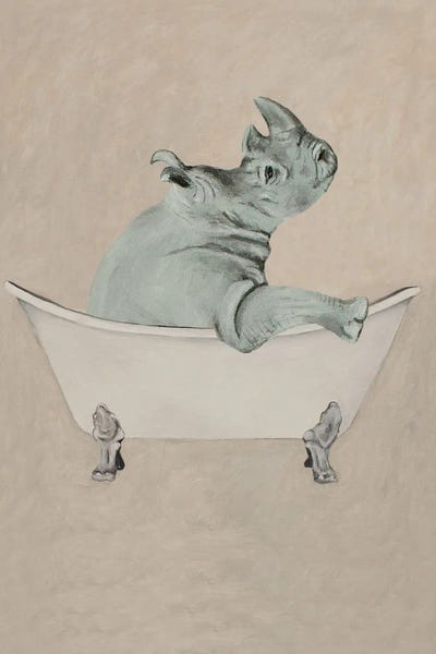 Coco de Paris: Rhinoceros In Bathtub by Coco de Paris
