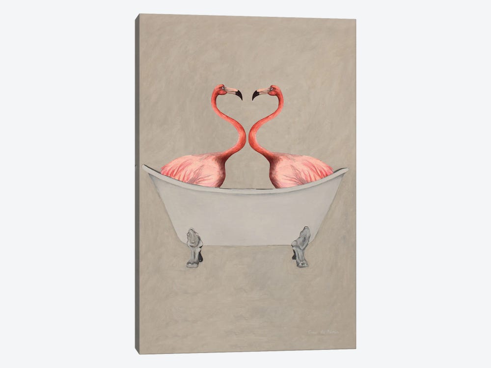 Flamingos In Bathtub by Coco de Paris 1-piece Canvas Art