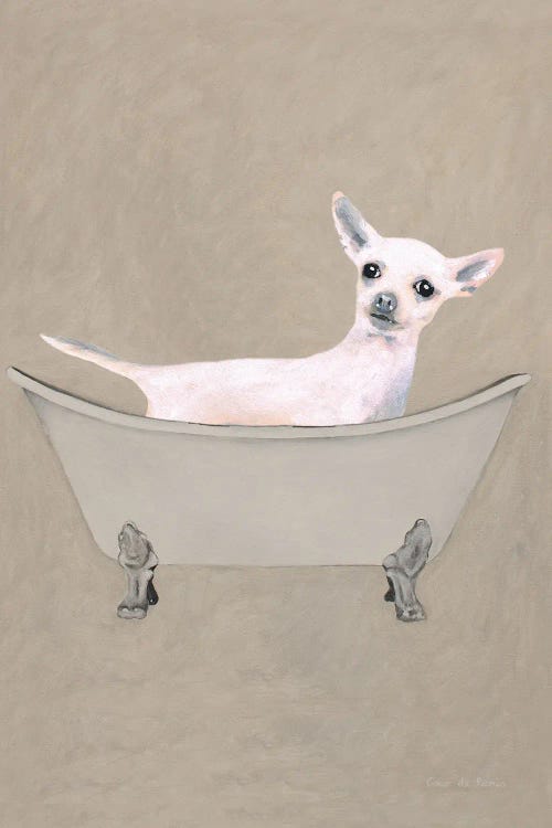 Chihuahua In Bathtub by Coco de Paris wall art
