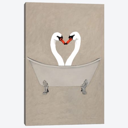 Swans In Bathtub Canvas Print #COC540} by Coco de Paris Art Print