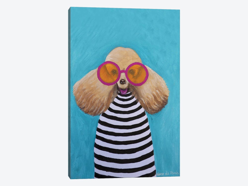 Stripey Poodle by Coco de Paris 1-piece Art Print