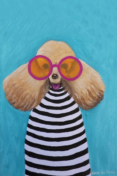 Poodles: Stripey Poodle by Coco de Paris