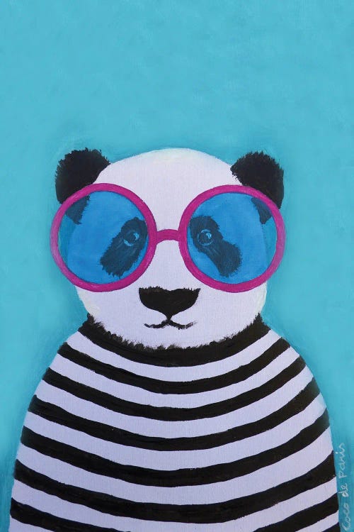 Stripey Panda With Sunglasses