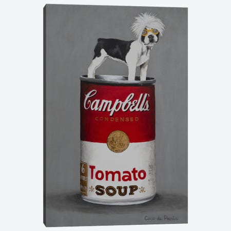 Pop Art Bulldog Canvas Print #COC553} by Coco de Paris Canvas Art